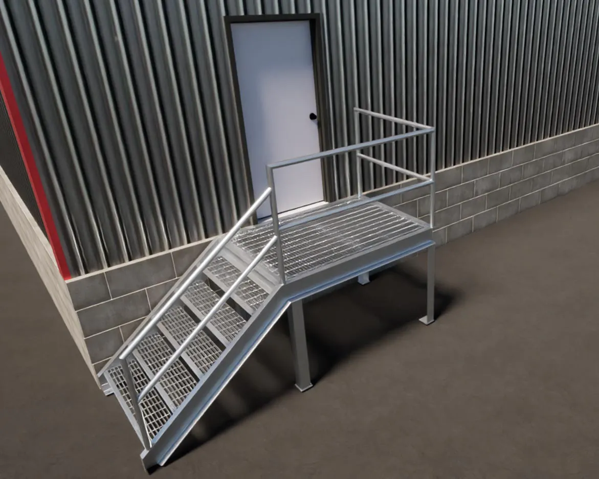 aluminum access stairs side entry