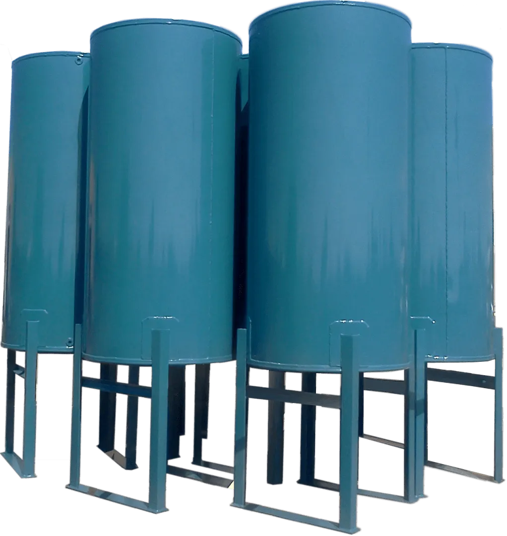 set of cylindrical tanks
